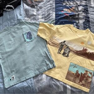 GAP Star Wars Soft Yellow Tee and soft blue tee